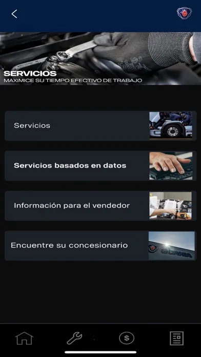 Ảnh chụp màn hình của Scania Marketing Tool