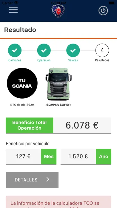 Scania TCO Ekran Görüntüleri