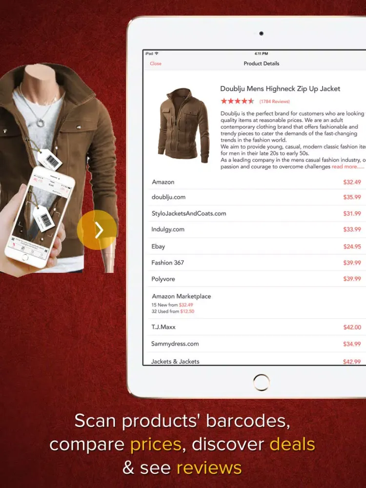 Scanify Pro - Barcode Scanner, Shopping Assistant, and QR Code Reader & Generator iPad 應用截圖