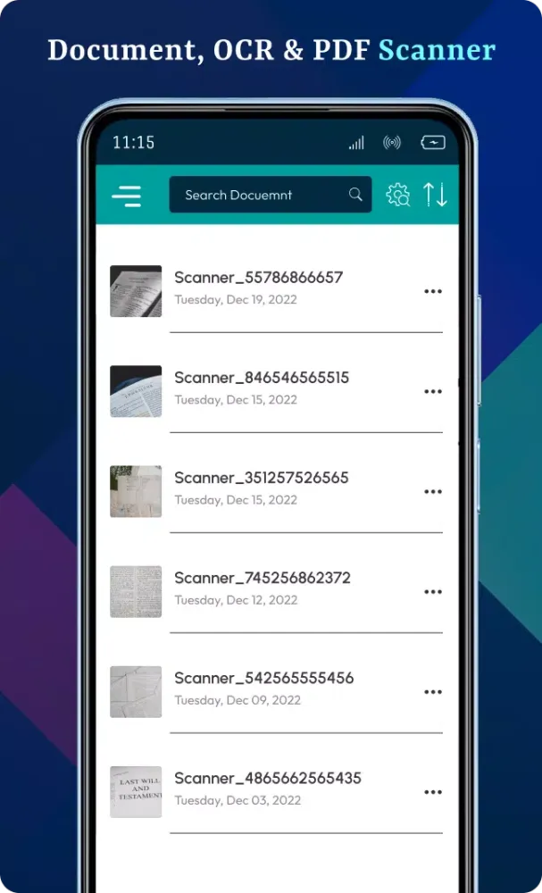 Captures d'écran de Document, OCR & PDF Scanner