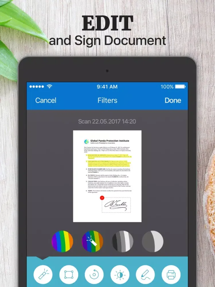 صور PDF Scanner: scan photo & docs iPad 
