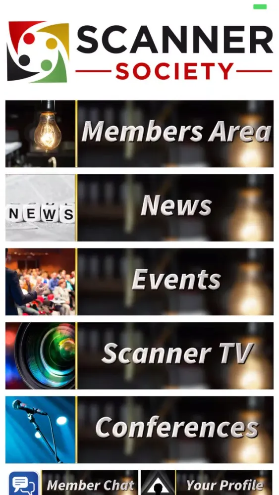Tangkapan layar Scanner Society