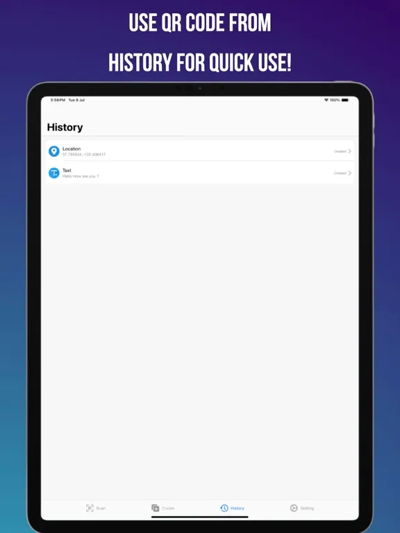 QR Scanner & QR Maker iPad  스크린샷