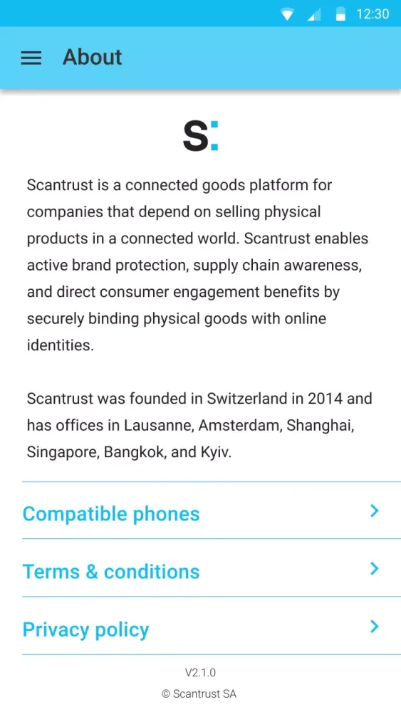 Скриншоты Scantrust