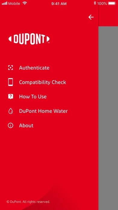 Ảnh chụp màn hình của DuPont Home Water