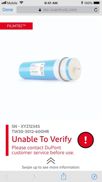 Ảnh chụp màn hình của DuPont Home Water