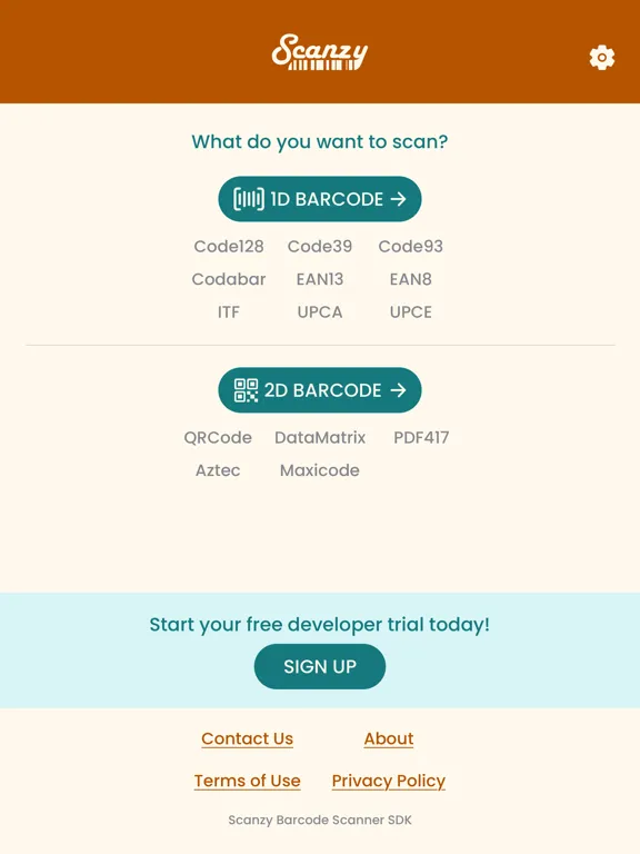 Scanzy SDK Demo iPad 应用截图