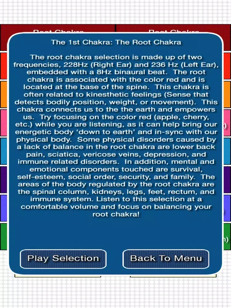 Binaural Chakra Therapy iPad  Screenshots