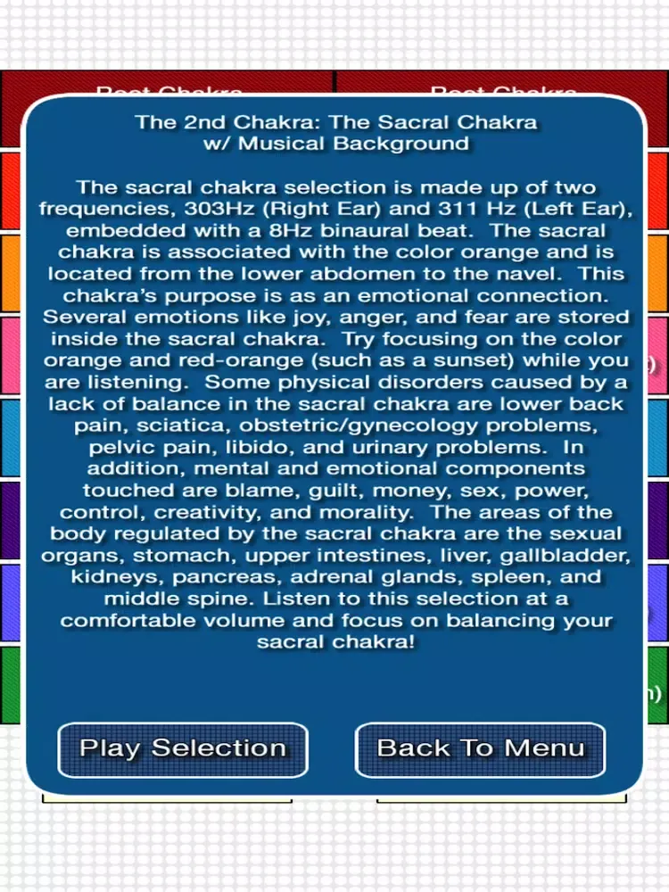 Binaural Chakra Therapy iPad  Screenshots