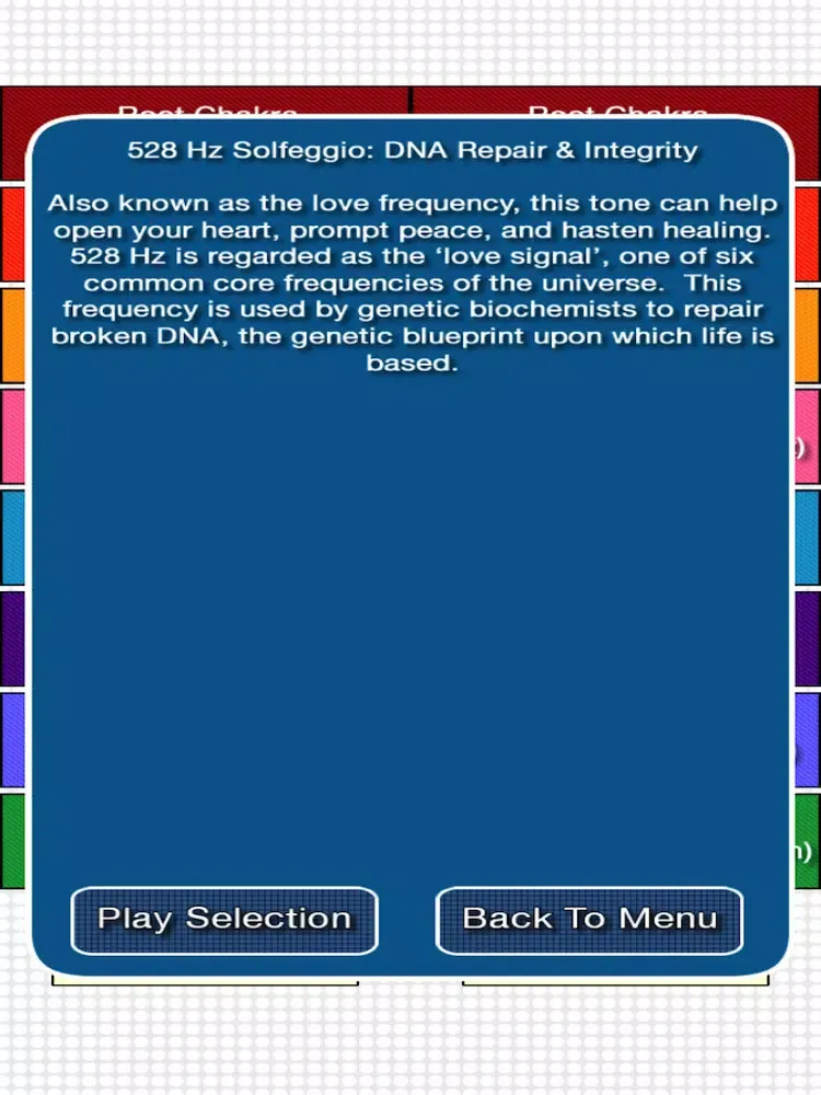 Binaural Chakra Therapy iPad  Screenshots