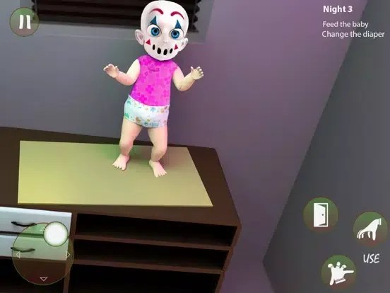 Capturas de tela do Scary Pink Baby Horror Game 3D iPad 