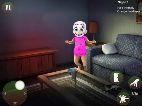 Capturas de tela do Scary Pink Baby Horror Game 3D iPad 