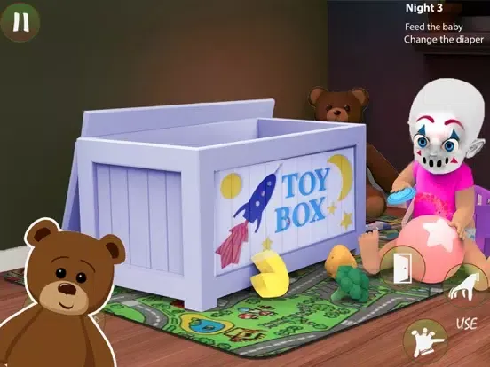 Capturas de tela do Scary Pink Baby Horror Game 3D iPad 