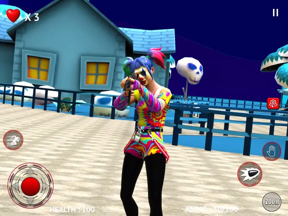 Scary Tie Dye Clown Girl Game iPad 应用截图