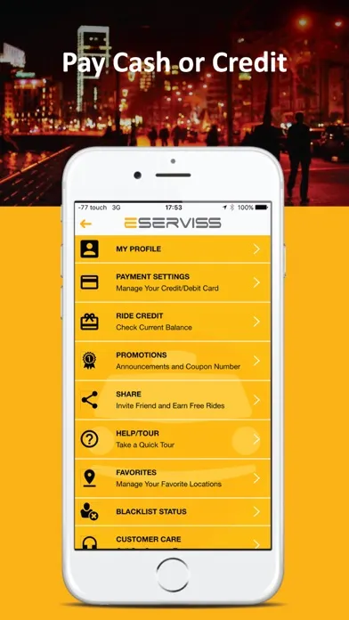 Zrzuty ekranu ESERVISS - Taxi. Service & Bus App Alternative