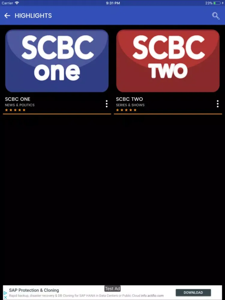 SCBC TV iPad  स्क्रीनशॉट