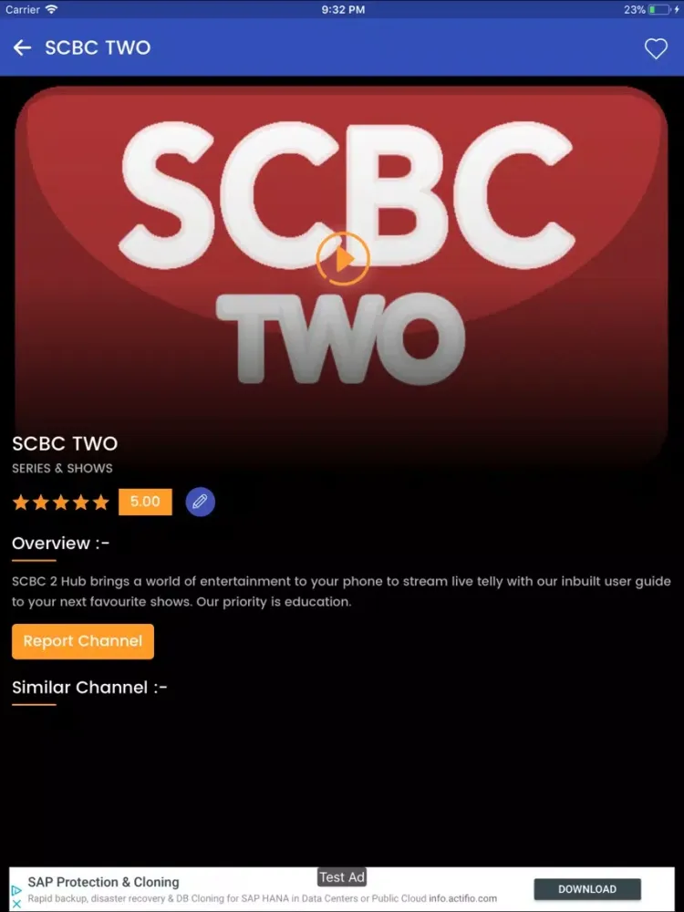 SCBC TV iPad  स्क्रीनशॉट