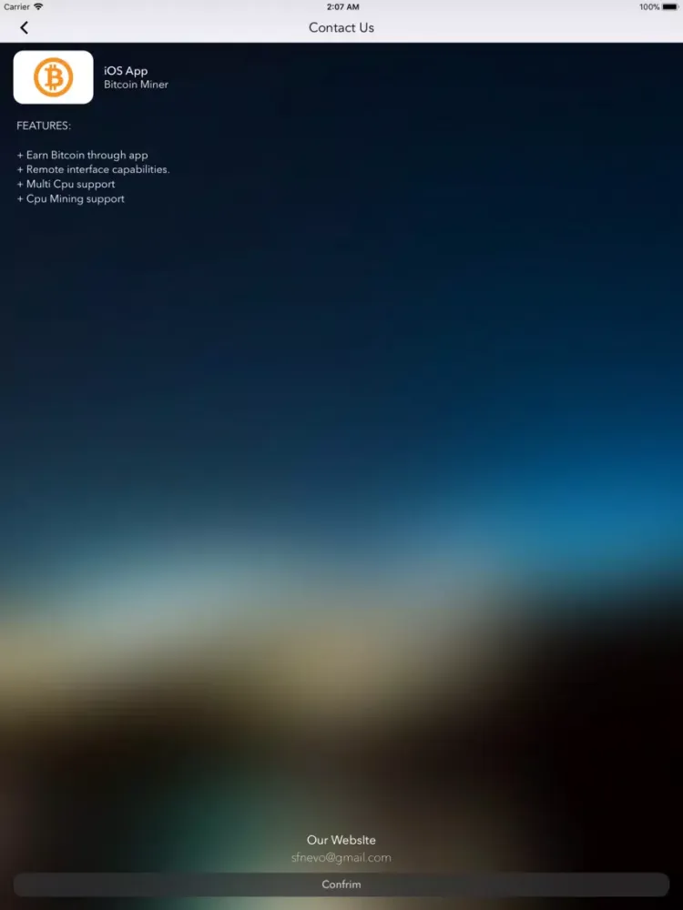 Capturas de pantalla de Bitcoin Miner - Cpu Miner iPad 