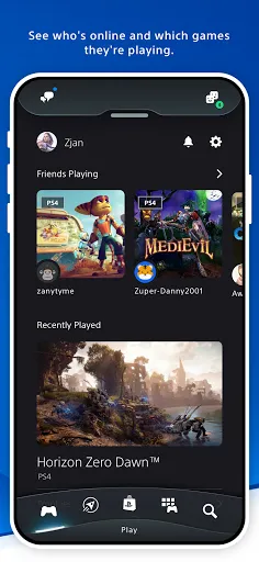 Capturas de pantalla de PlayStation App