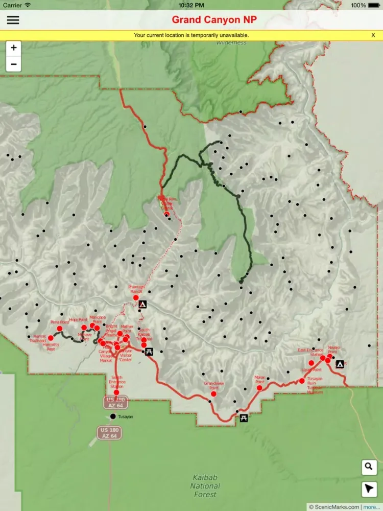 Screenshot di Grand Canyon National Park POI Map iPad 