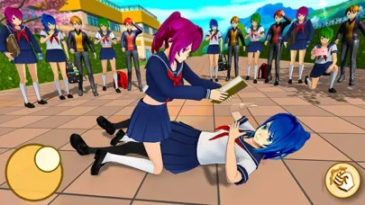 Capturas de tela do Sakura Anime High School Girl