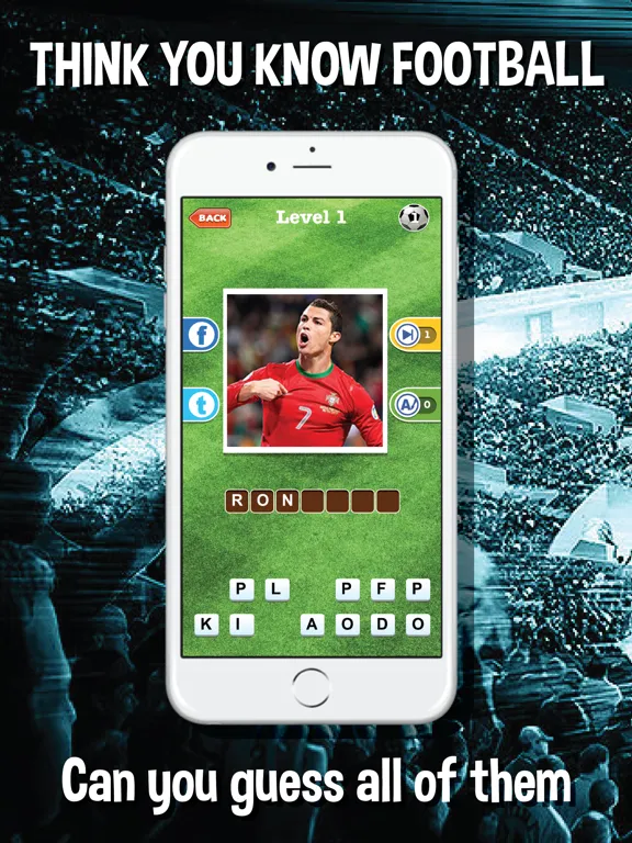 Screenshot di Guess who's the football players quiz app - Top footballer stars trivia game for real soccer fan iPad 