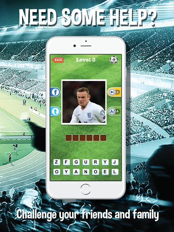 Screenshot di Guess who's the football players quiz app - Top footballer stars trivia game for real soccer fan iPad 