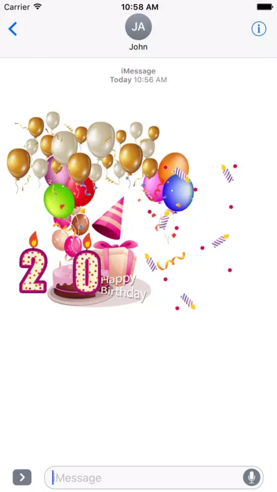 Zrzuty ekranu Birthday Cake Builder Sticker