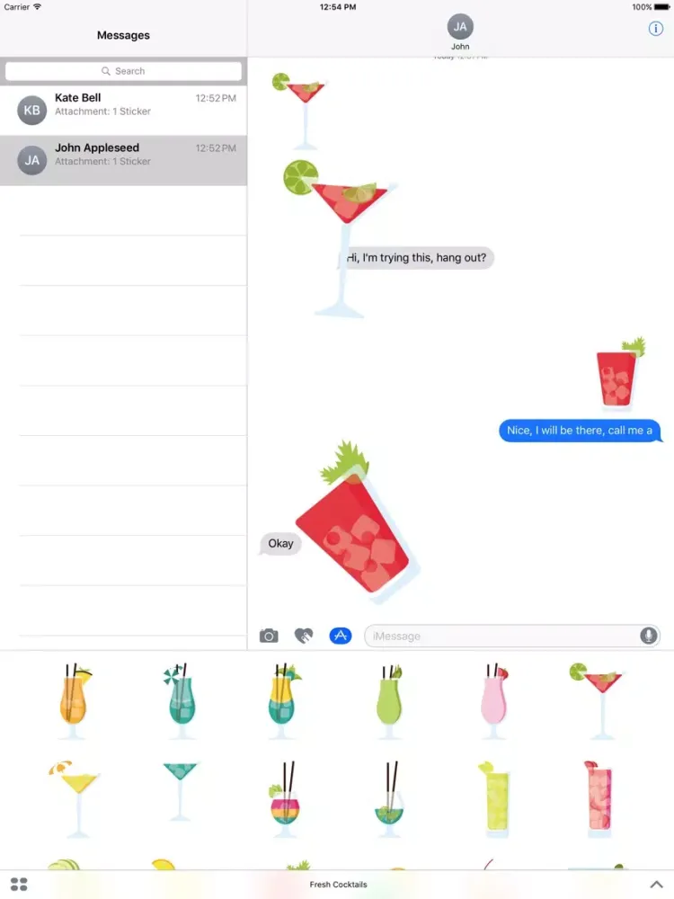 Fresh Cocktails Sticker iPad  スクリーンショット