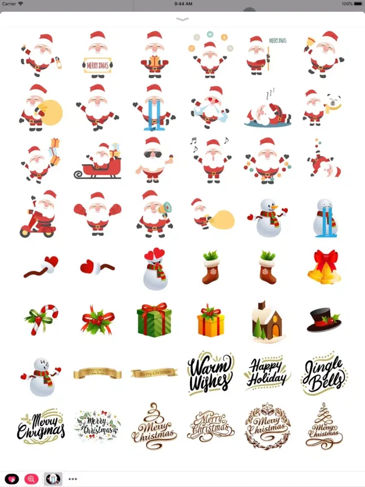 Captures d'écran de Xmas Santa Ornaments Sticker iPad 