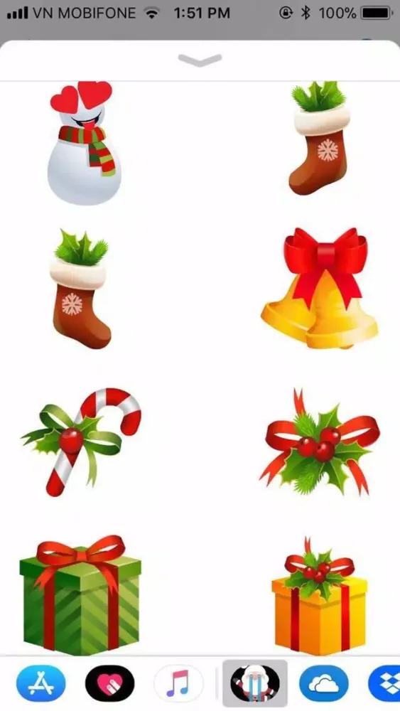 Captures d'écran de Xmas Santa Ornaments Sticker