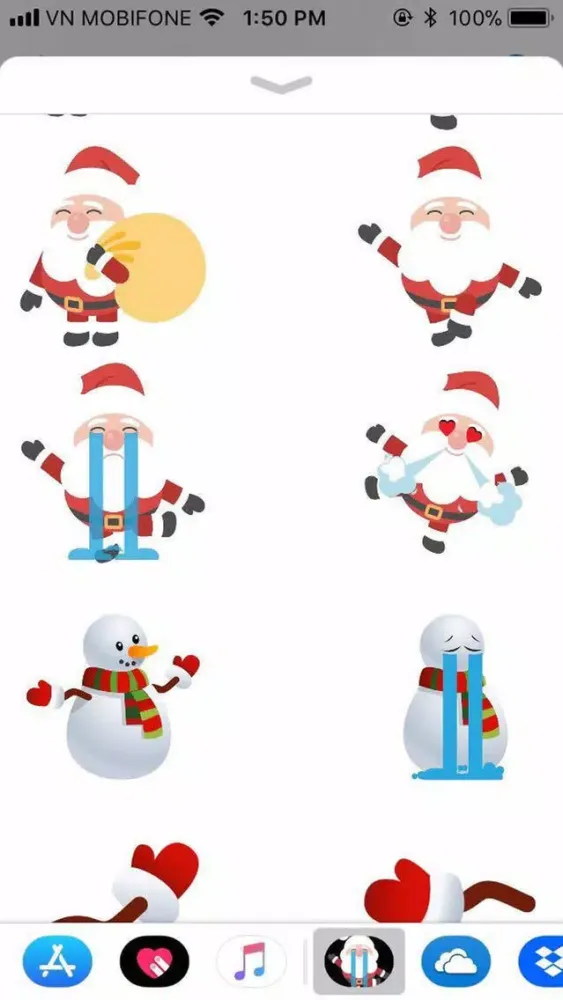 Captures d'écran de Xmas Santa Ornaments Sticker