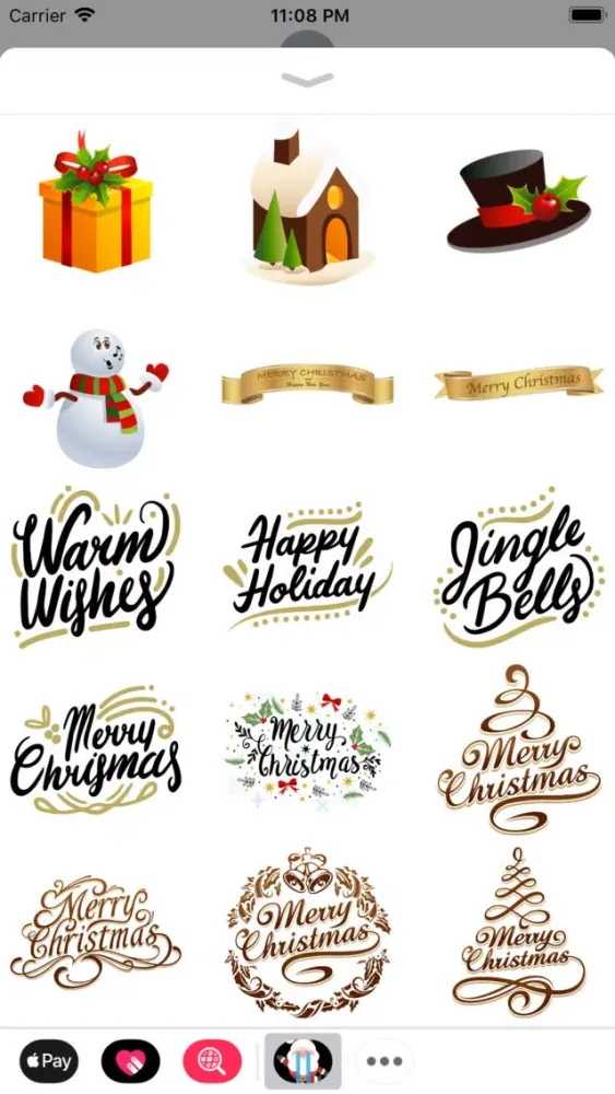 Captures d'écran de Xmas Santa Ornaments Sticker
