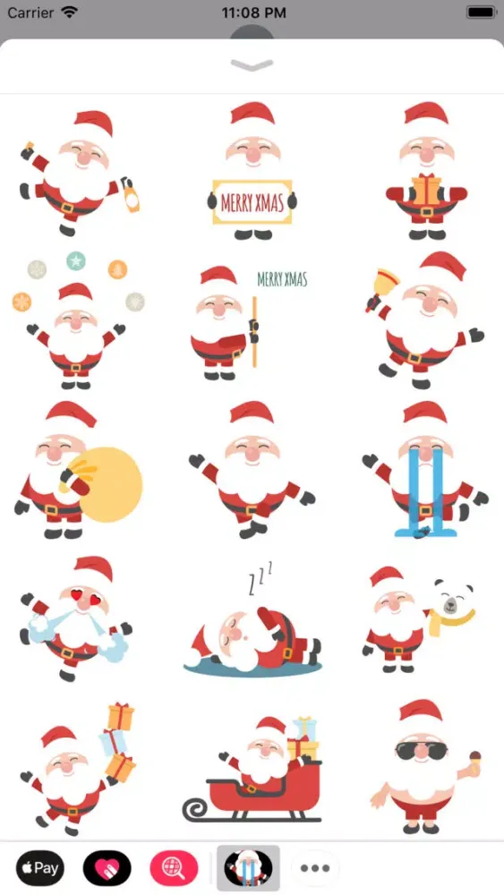 Captures d'écran de Xmas Santa Ornaments Sticker