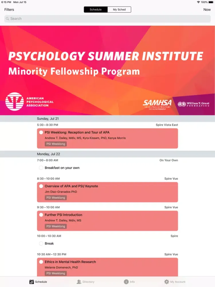 MFP PSI 2019 iPad  Screenshots