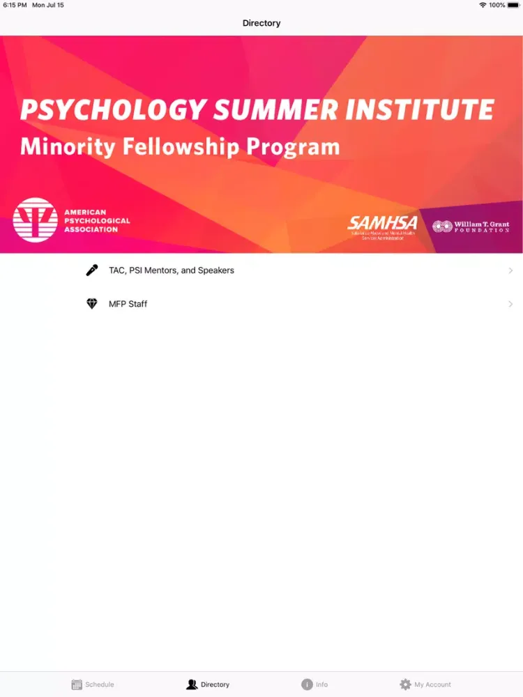 MFP PSI 2019 iPad  Screenshots