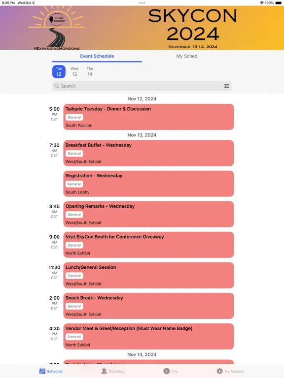 SkyCon 2024 iPad 应用截图