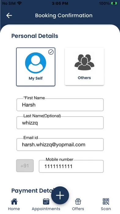 Screenshot di whizzQ - Realtime Booking App