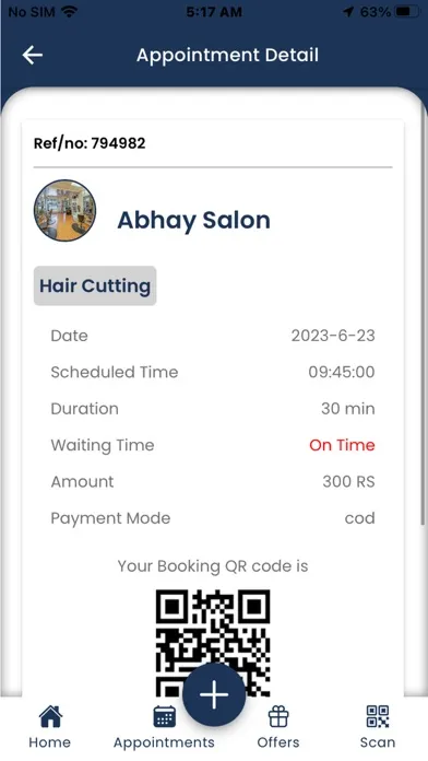 Screenshot di whizzQ - Realtime Booking App