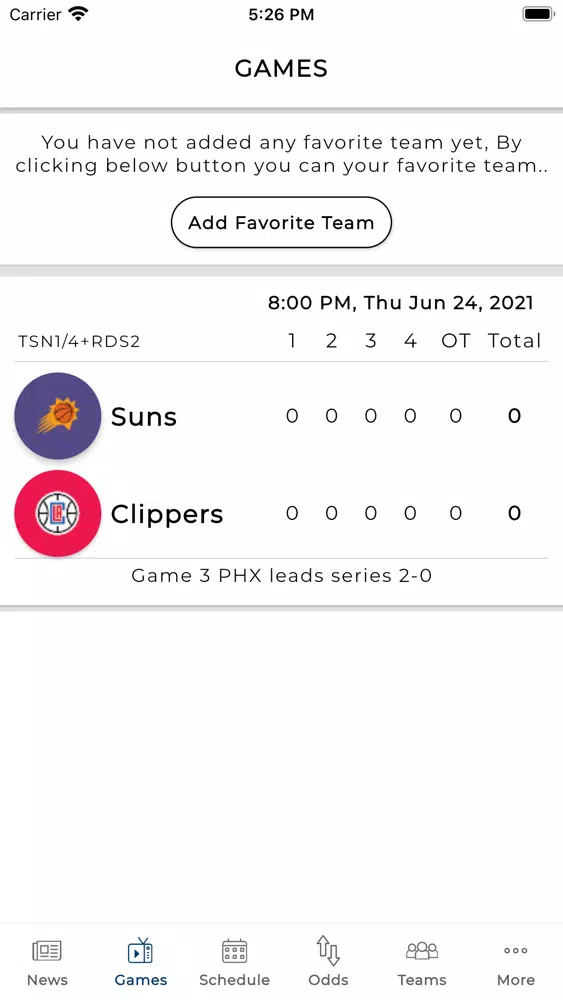 2021 BasketBall Games & Scores स्क्रीनशॉट