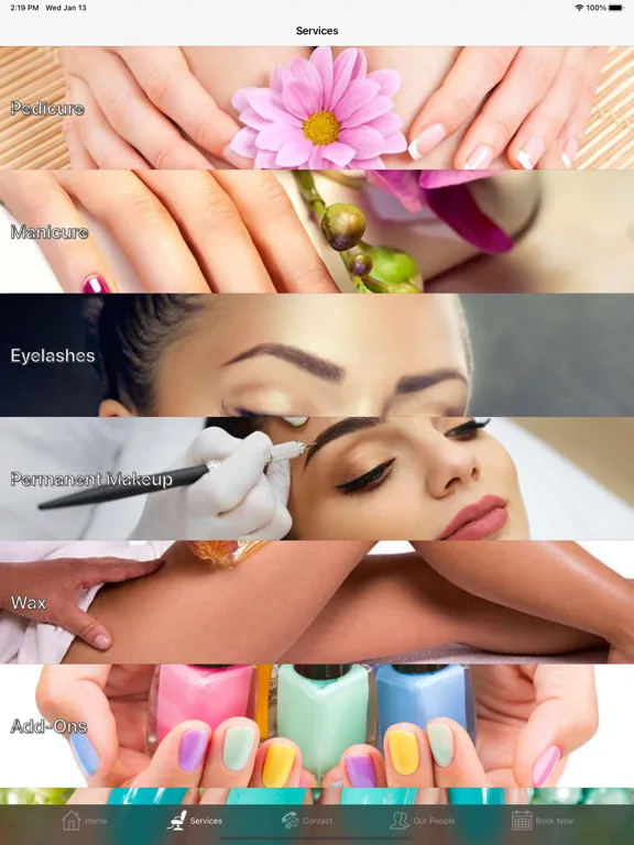 Tangkapan layar Happy Nails & Lashes iPad 