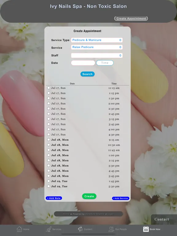 Ivy Nails Spa iPad  스크린샷