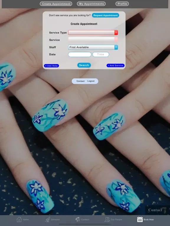Tangkapan layar Passion Nails & Spa iPad 
