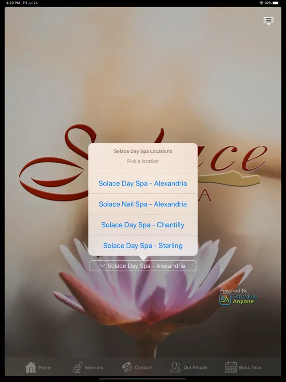 Скриншоты Solace Day Spa iPad 