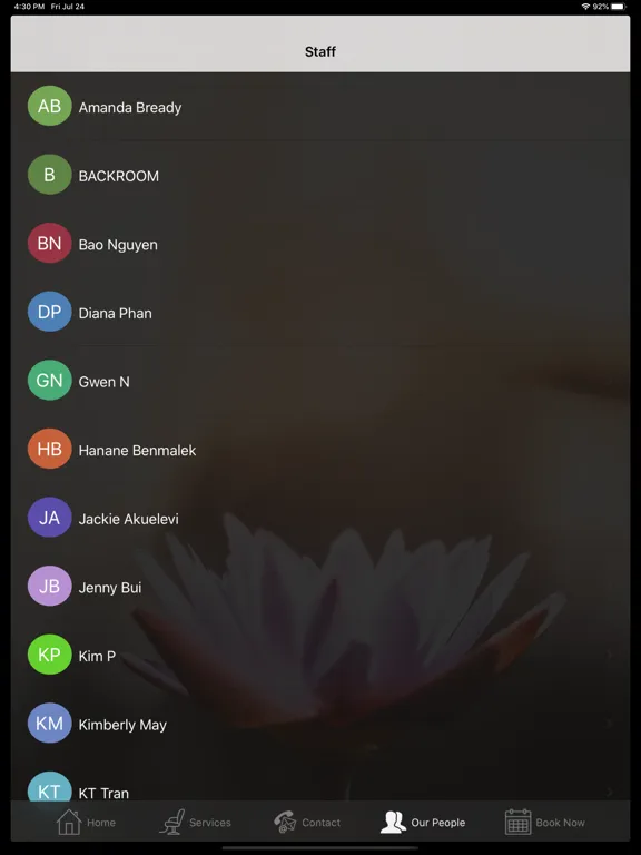 Скриншоты Solace Day Spa iPad 