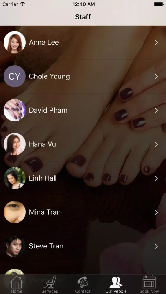 Vang Nails & Spa - Demo Screenshots