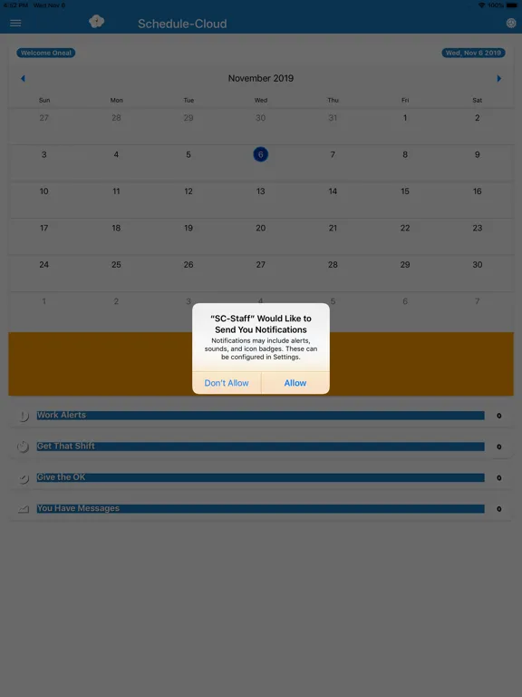 Schedule-Cloud Staff iPad  سکرین شاٹس