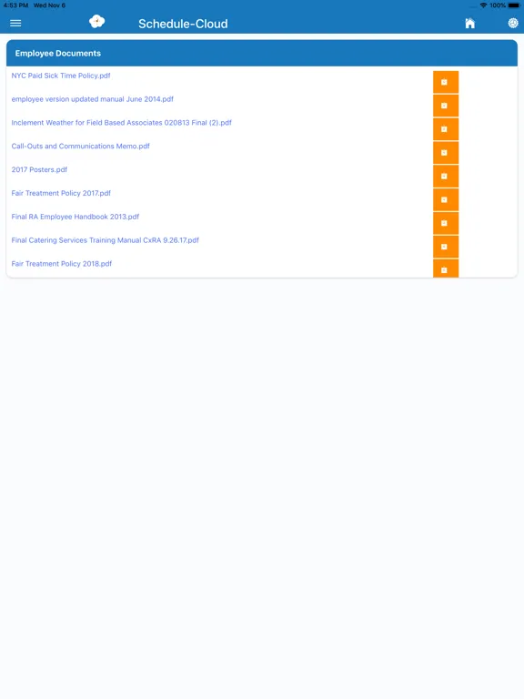 Schedule-Cloud Staff iPad  سکرین شاٹس