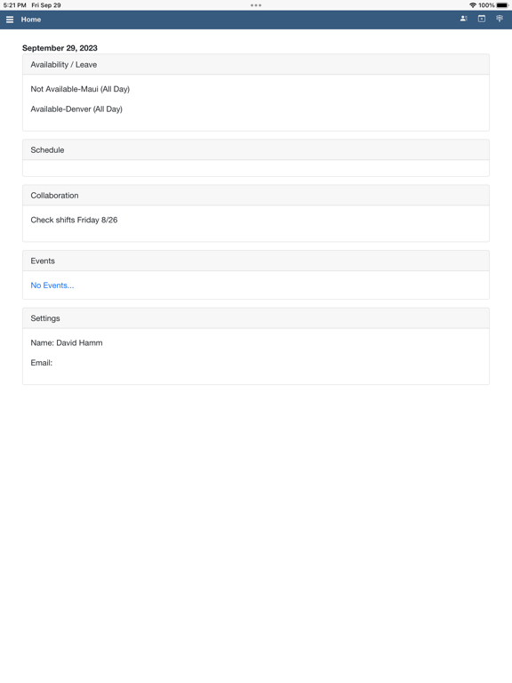 ScheduleSource TeamWork iPad  स्क्रीनशॉट