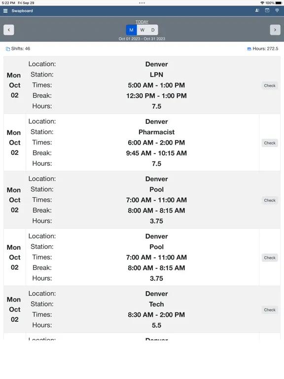 ScheduleSource TeamWork iPad 应用截图